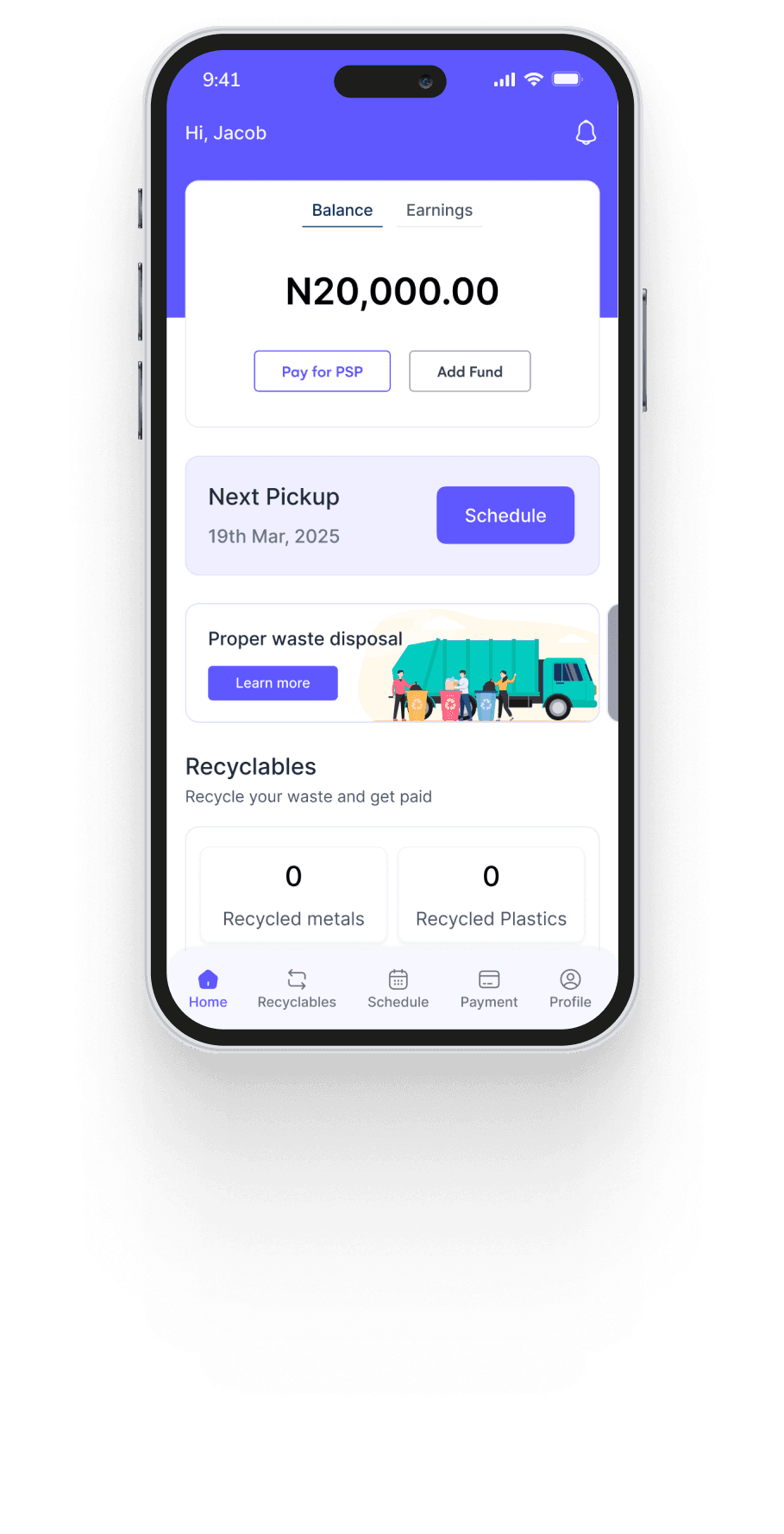 Generator Home Screen